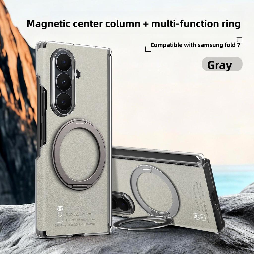 360 Rotating Ring Magnetic Hinge Protector Phone Case for Samsung Galaxy Z Fold 7 6 5 4 for Magsafe Charge Charging Cover