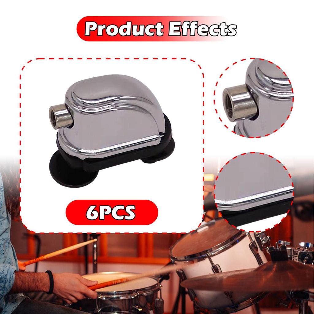 Snare Drum Lugs with Rubber Pads Easy To Install Percussion Instrument Parts Silver Mount Hardware Replace The Old or Damaged
