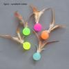 Interactive Elastic Ball Toy for Cats And Dogs Funny Feather Football Plaything Kitten Kitty Doggy Pet Supplies