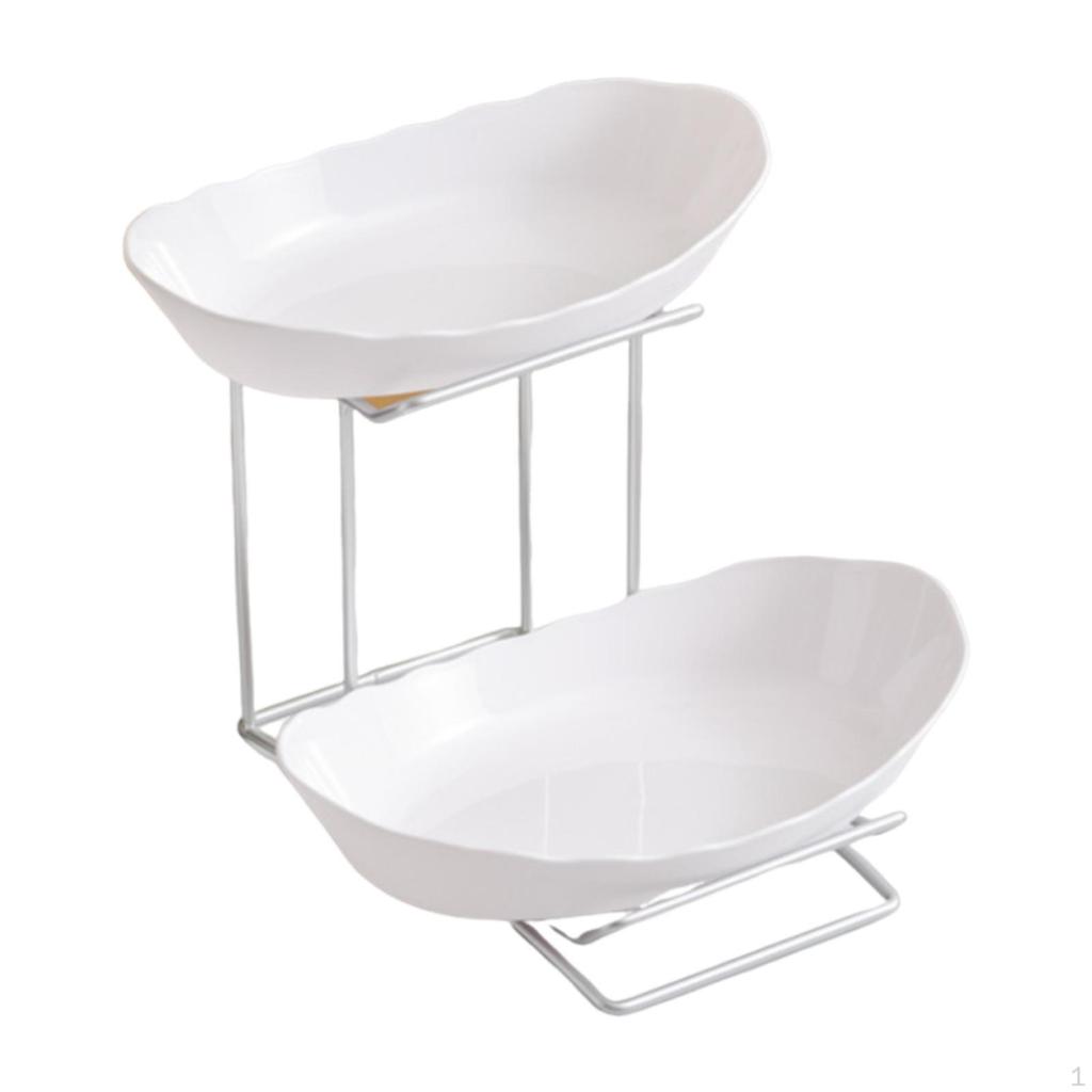 Countertop Multi-Layer Fruit Basket with Metal Support for Candy and Nuts