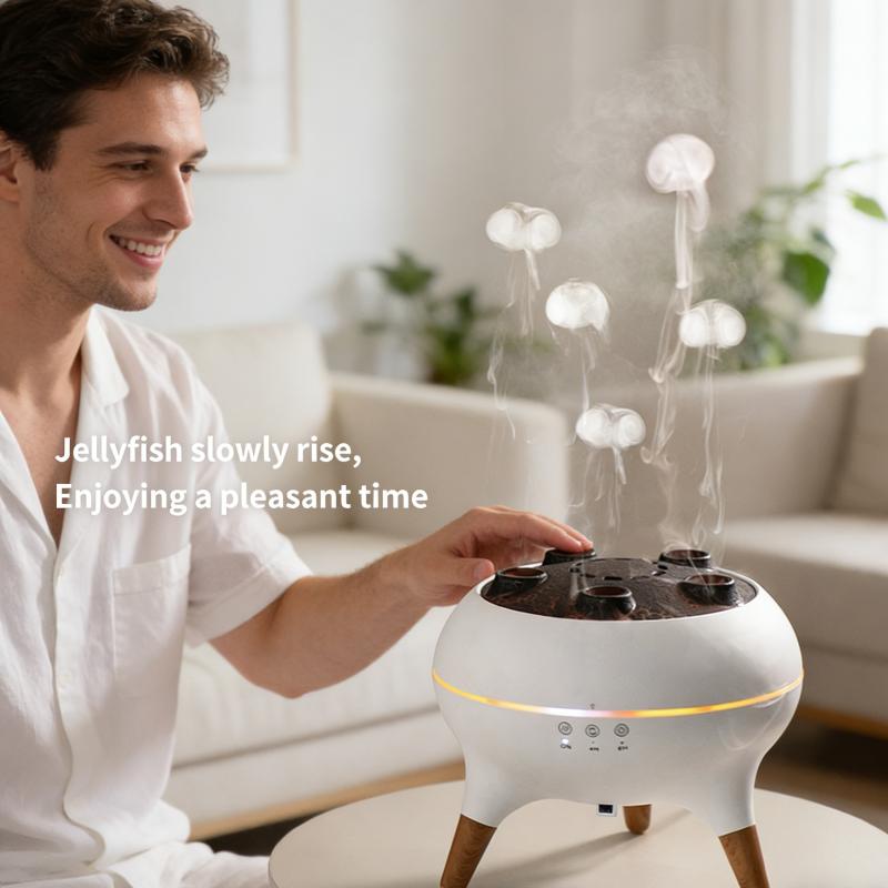 Xiaomi 250ml Dynamic Jellyfish Air Humidifier Essential Oil Diffuser with Remote Control 7 Colorful Night Lights for Bedroom