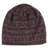 Rhinestones Warm Bonnet Caps Ethnic Style Hijab Turban Cap Pullover Hat Lace Beanie Hats  Outdoor