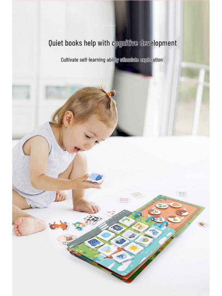 Children's Handmade Animal Cognition Quiet Book: Early Education & Sticker Learning Toy
