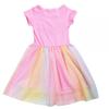9197 Kinder Mädchen MANON SOPHIA DANIELA LARA MEGAN YOONCHAE Aufdruck Kurzarm Regenbogenkleid