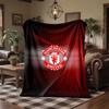 Coperta in Flanella con Stampa Manchester United Morbida Calda Coperta da Divano Letto per Casa Ufficio Camera da Letto