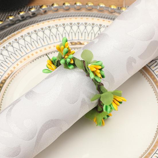 Easter Bunny Napkin Ring Spring Themed Napkin Holder Rabbit Ear Napkin Buckle Table Decorations for Dinner Party Banquet Events