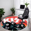 1ks kulatý koberec KISS Band Office, vnitřní rohož vhodná do kanceláře, pod kancelářské židle, ložnice, obývací pokoj, domácí dekorace, dekorace místnosti
