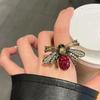 Cute Enamel Insect Rings Colorful Sparkling Rhinestone Ladybug Beetle Ring Punk Y2K Jewelry Gift For Women