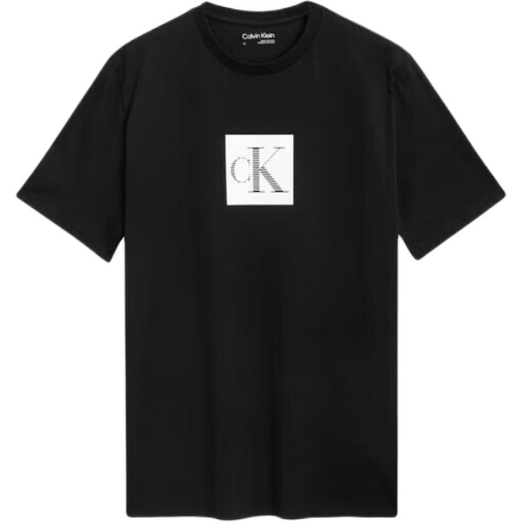 

Calvin Klein Повседневная футболка с круглым вырезом и коротким рукавом, мужские топы, цвет «космический черный» 40IC811-BAE XL
