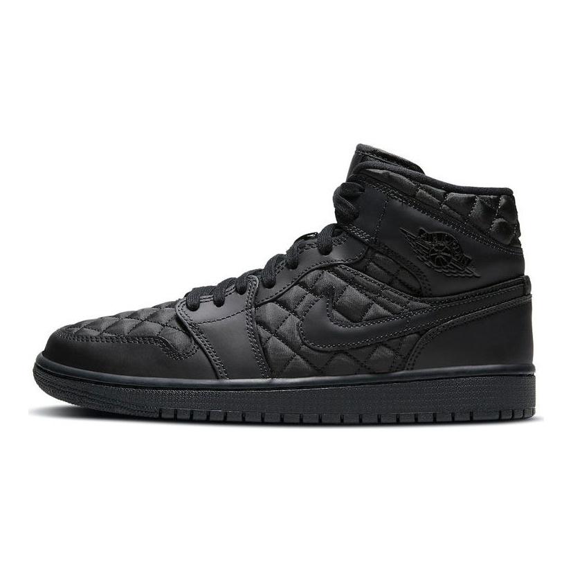 Dámské prošívané černé tenisky Air Jordan 1 Mid SE bílé DB6078-001