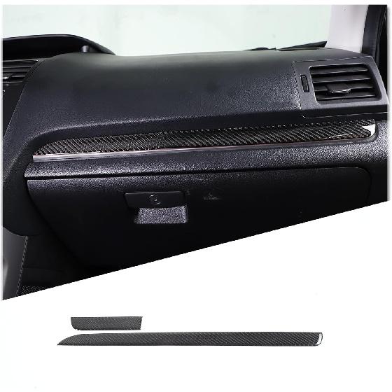 Soft Carbon Fiber Center Console Dashboard Panel Trim Strip Compatible with Subaru Forester 2013-2018, Interior Dash Board Panel Decorative Strip чёрный