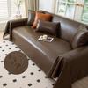 1/2/3/4 Seater Armchair Protector Couch Cover Waterproof Sofa Cover Artificial Leather Chaise Longue Slipcovers for Living Room