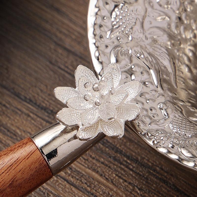 Premium Rosewood & Ebony Tea Strainer Handcrafted Tea Water Separator Traditional Tea Ceremony Accessory