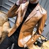 Men's Leather Suit Casual Jacket Korean Version Slim-fit Lapel Leather Suit Leather Jacket Male Fashion