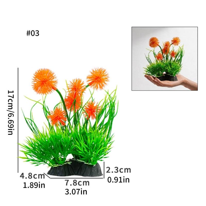 3PCSAquarium Decoration Fish Tanks Landscaping Simulation Artificial Plant Plastic Underwater Realistic Plant Aquarium