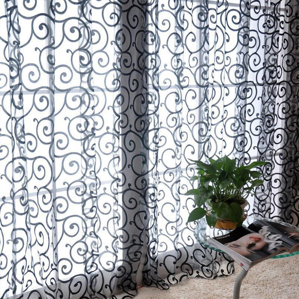 Home Hotel Window Curtain Replacement Bedroom Breathable Full Drape Privacy Protection Decoration Furniture Accessory