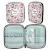 Kit per Maglia a Mano Floreale, Borsa Impermeabile con Zip per Uncinetto, Borsa per Conservazione con Stampa Fai-da-te, Borsa per Conservazione Set Ferri da Maglia
