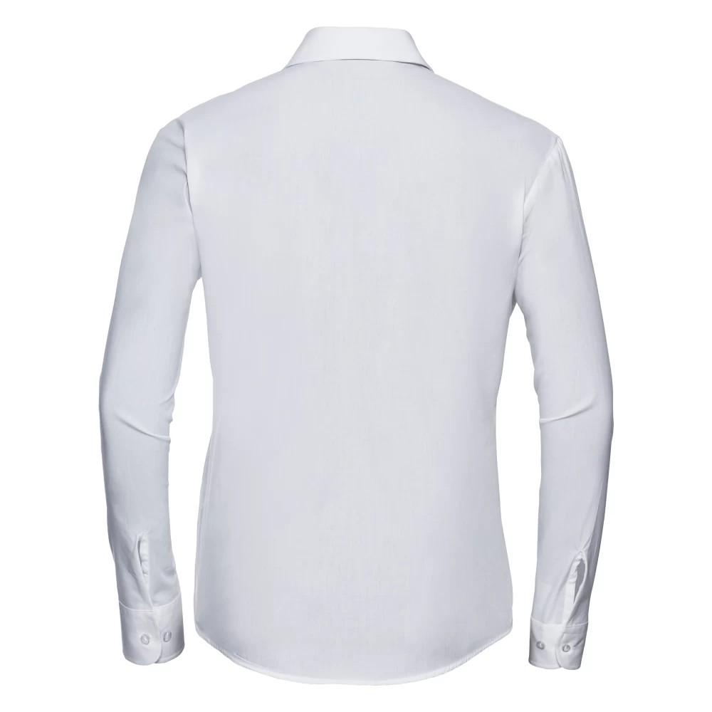 Russell Collection Womens/Ladies Cotton Poplin Easy-Care Long-Sleeved Formal Shirt