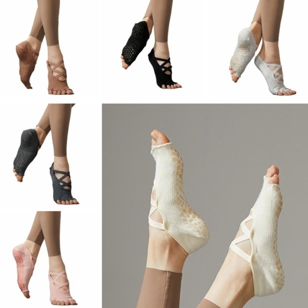 1 Pair Full Five Finger Five Finger Yoga Socks Cross Strap Five Finger Sport Socks  Yoga