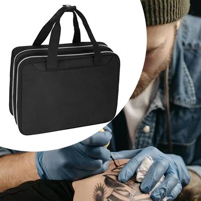 Custodia da Viaggio per Tatuaggi Forniture Cerniera Cinturino Fisso Poliestere Organizer Stoccaggio