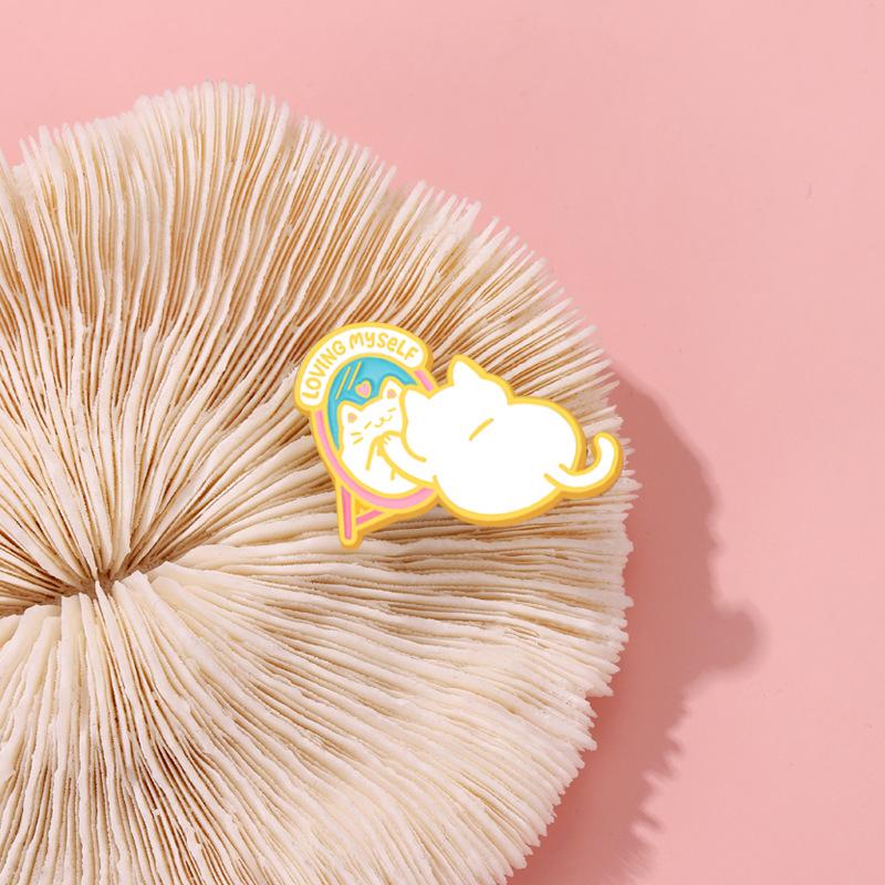 Adorable Design Cat Alloy Brooch Charming Decorative Badge For Outfits Trendy