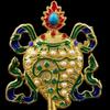 8 Pcs Painted Tibetan Engraved Eight Treasures Auspicious Statue Tantric Alloy Handicraft Buddhism Home Gift Desktop Decorative