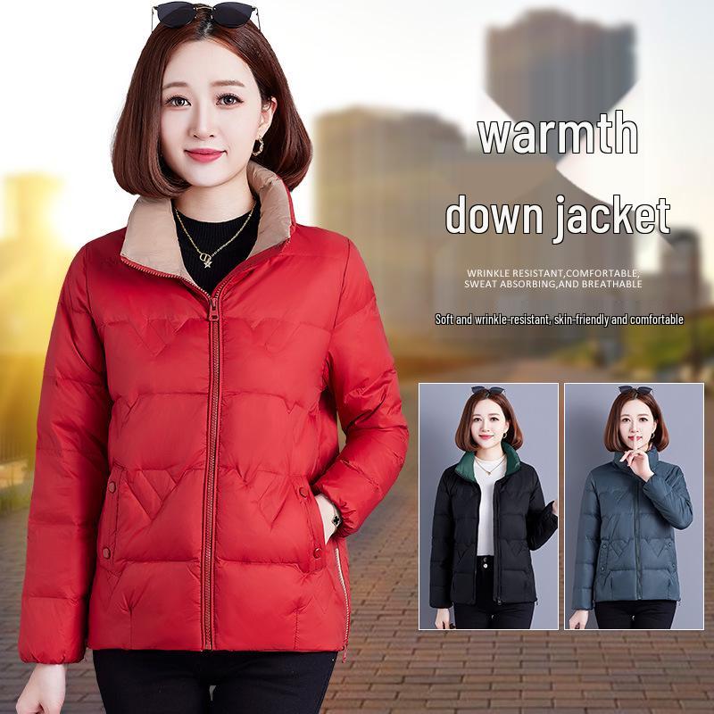 Women's Winter Short Padded Down Jacket - Warm, Fashionable, Plus Size Coat