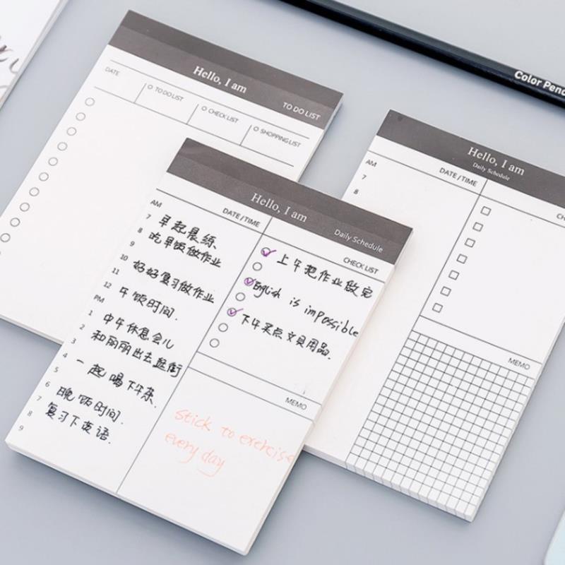 Daily Schedule Memo Pad To Do List Time Sticky Note Schedule Planner Stickers