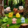 12Pcs/set Multicolors Cartoon Mini Zodiac Animal Miniatures Resin Ornaments Fairy Garden Decoration Moss Terrarium Micro Landscape