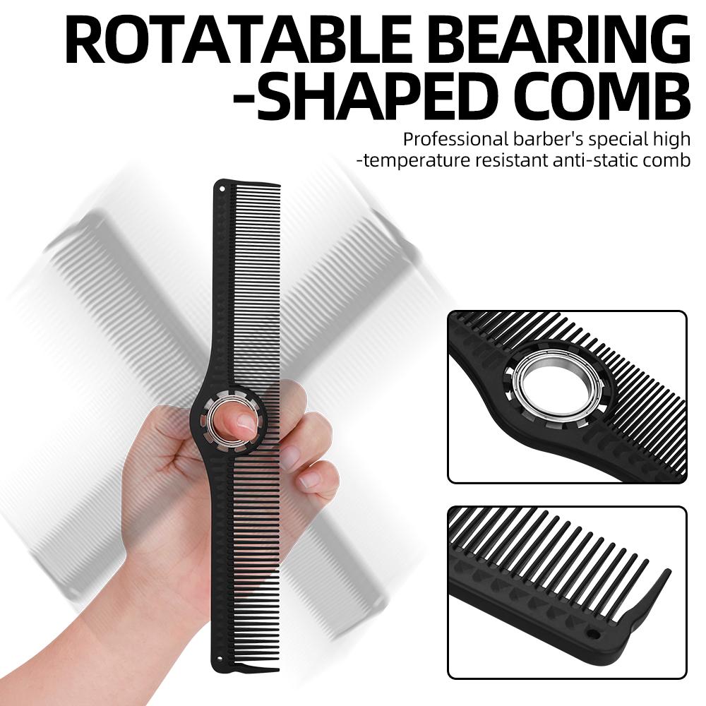 Professional Heat-Resistant Plastic Pin Tail Hair Comb for Barbers and Salons