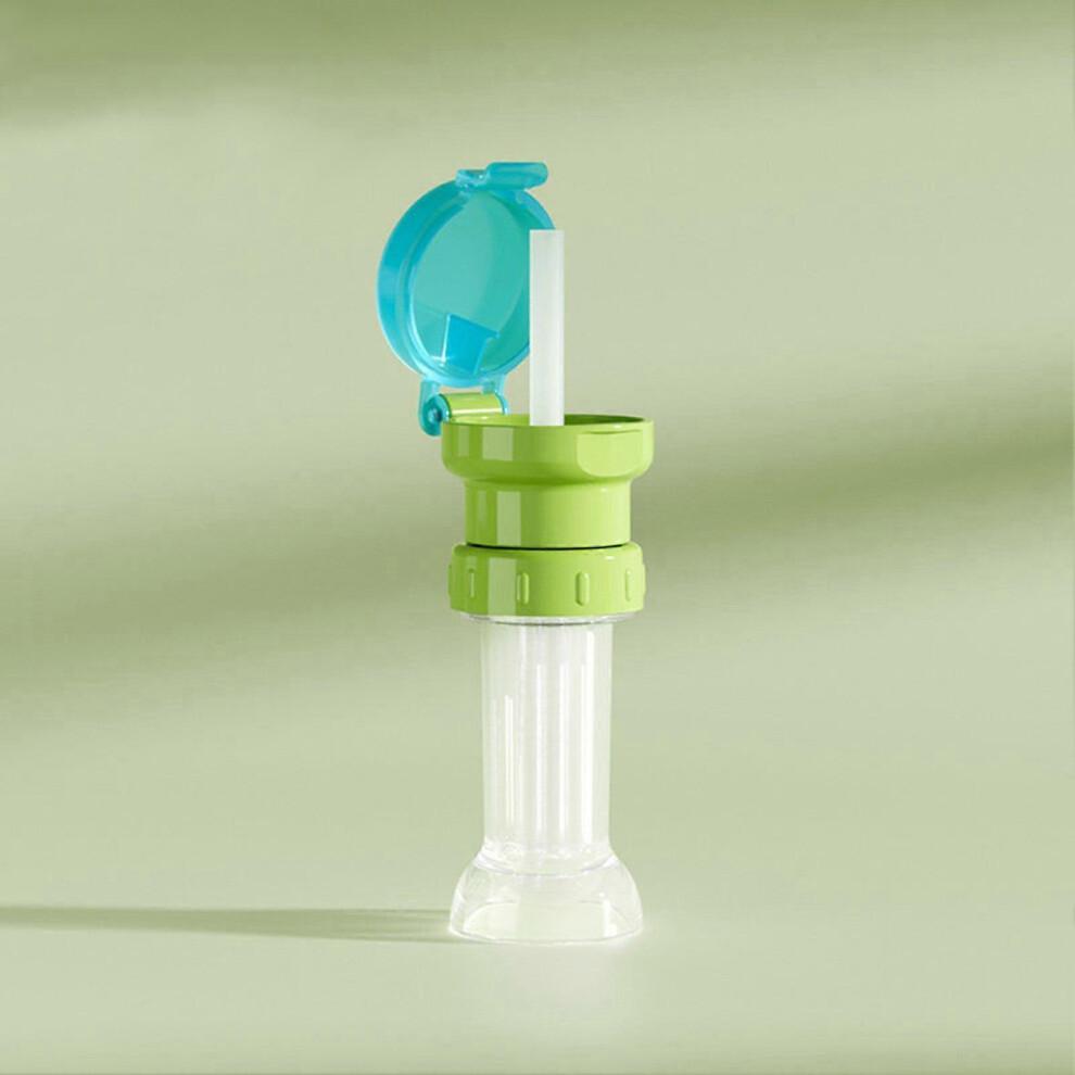 (Blue)KINCJON Silicone Sippy Straw Cup Lids Water Bottle Caps With Straw For Children Drinks Supplies