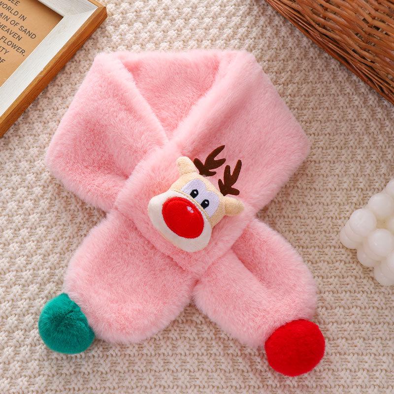 Winter Kunstkaninchenfell Cartoon Snood: Kuscheliger Plüsch-Nackenwärmer für Kinder & Eltern