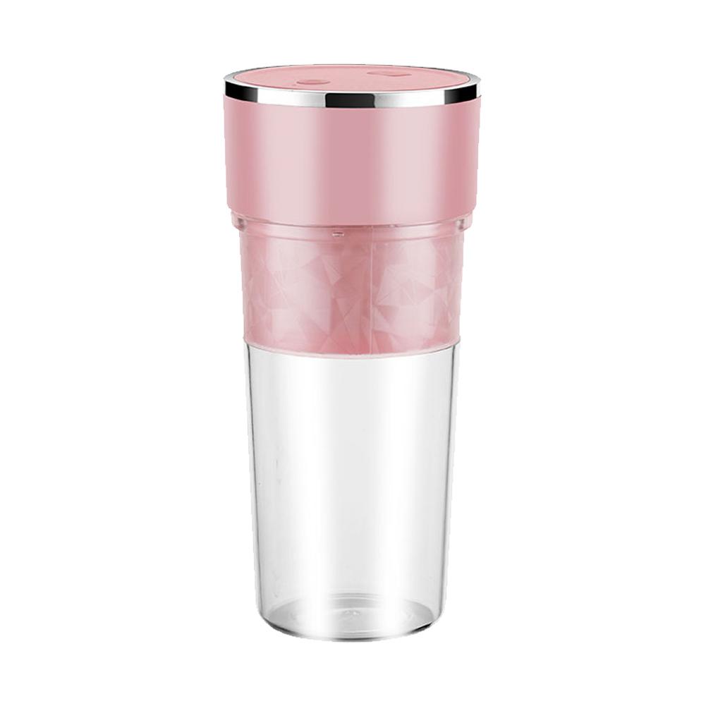 

500 мл миксер для обработки пищевых продуктов многофункциональный электрический простой в эксплуатации USB зарядка безопасная 1500 мАч для мелкой бытовой техники розовый