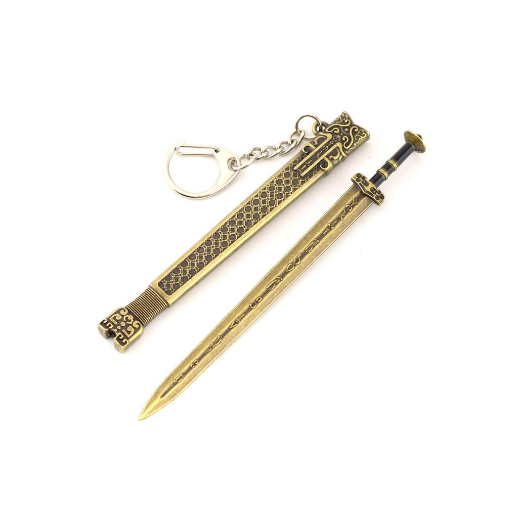Bronze Miniature Ancient Sword Model - 12cm Unsharpened Metal Toy Weapon