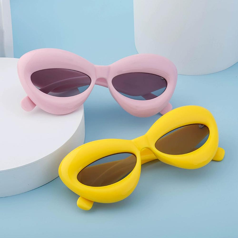 New Candy-colored Cat's Eye Sunglasses Street Fashion Dance Funny Personality Glasses Unisex Fashion Lip Sunglasses.
