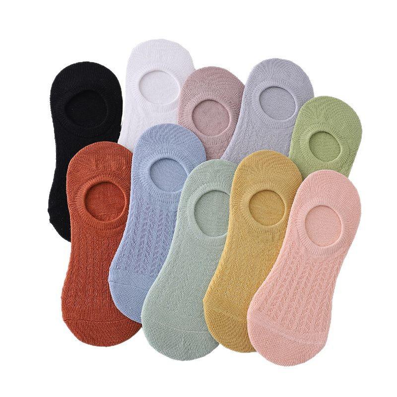 Women's Low-Cut Mesh Non-Slip Invisible Socks - Spring/Summer Lightweight Boat Socks