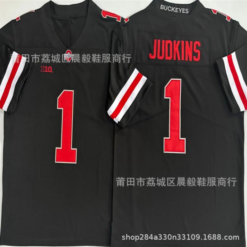 Mens NCAA Ohio State University Custom Embroidered Rugby Jersey 33 Sawyer 4 Smith 1 JYD Kins