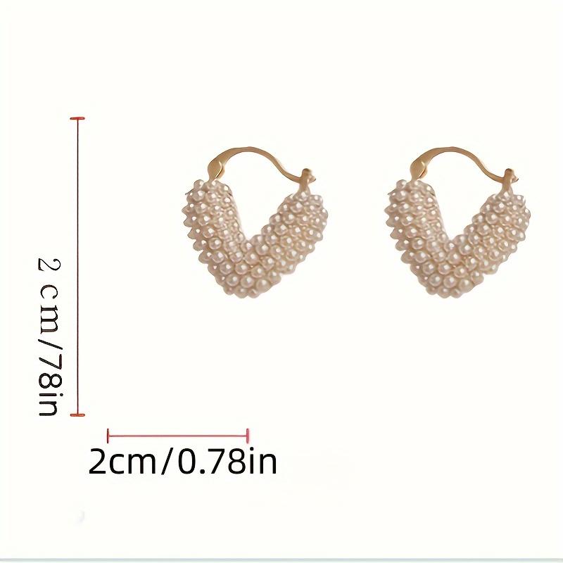 Women's Fashion Pendant Ring Imitation Pearl Heart Earrings Personality Daily Wear Date Gift Creative Fashion Accessories