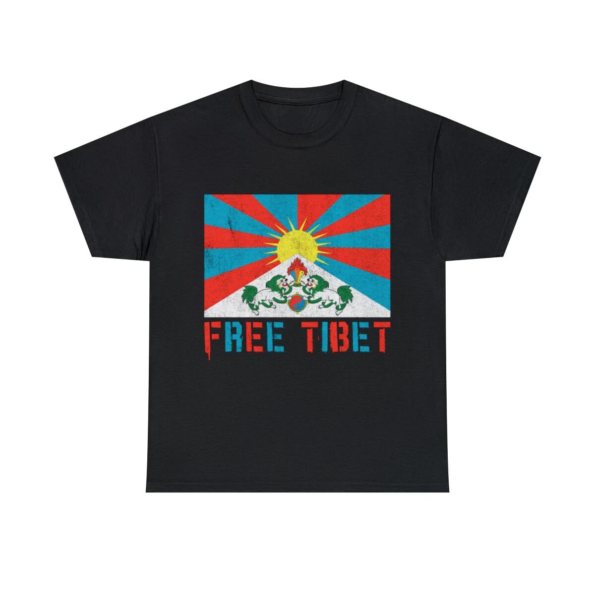 Free Tibet Graphic Tee Shirt, S-5XL 4XL