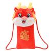Adorable Plush Red Packet Bags For Children With Unique Dragon Year Designs