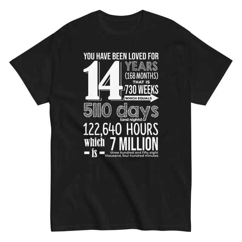 Винтажная футболка на 14-й день рождения 14 лет Bday для мальчиков и девочек S разноцветный