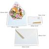 3D Flower Greeting Card Unique and Exquisite Design for Birthday Thank You Christmas New Year with Envelope Message Card
