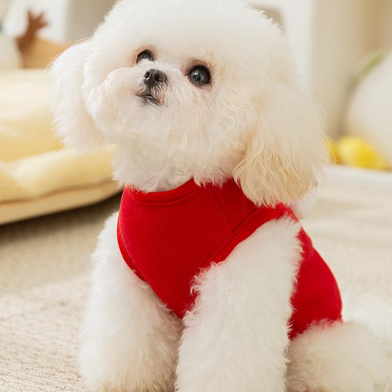 Cute Eye Print Pet Hoodie Thin Fleece Dog Cat Sweater Warm Two Legs Outfit Winter Clothes Leash Hole Design Soft Thermal Pet Clothing