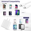 PD 20W Fast Charging For Samsung iPhone 16 15 14 13 Pro Max Ipad Phone Quick Charger EU US Plug Type C Charger Cable Accessories