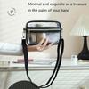 1Pc Mini Solid Color Transparent Pvc Portable Waterproof Shoulder Bag Suitable For Girls, White-Collar Outdoor Travel Shopping