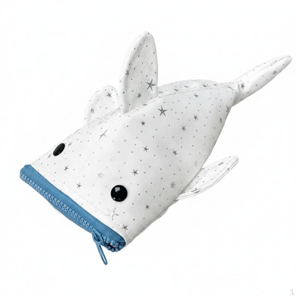 Cute Shark Pencil Case | Playful, Pouch with Zipper, for School