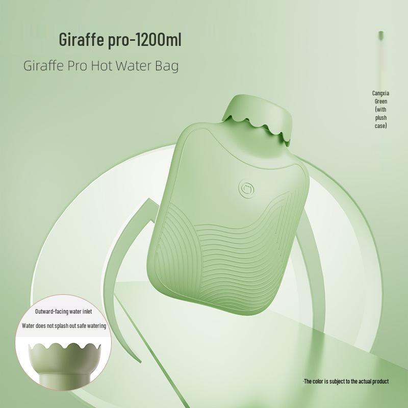 Thickened Cute Plush Hot Water Bottle - Old-Fashioned, Explosion-Proof Design for Warm Feet, Bed Heating, and Hot Compress Therapy