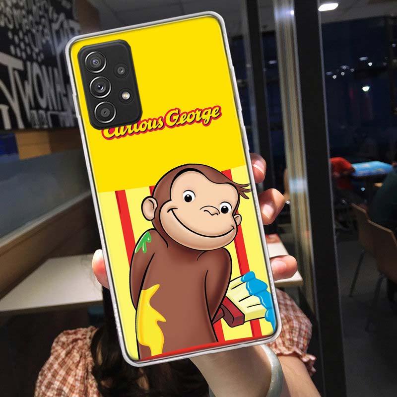 Curious G-Georgeser-m-Monkeis Phone Case for Samsung A54 A57 A37 A17 A14 A15 A12 A24 A34 A55 A35 A25 A52S A07 A05S A04S A22 A32