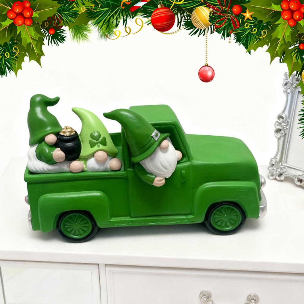 Valentine Day Rustic Farm Truck Gnomes Ornaments Truck Gnome Figurine for Him Her Gifts Cute Holiday Table Home Decor