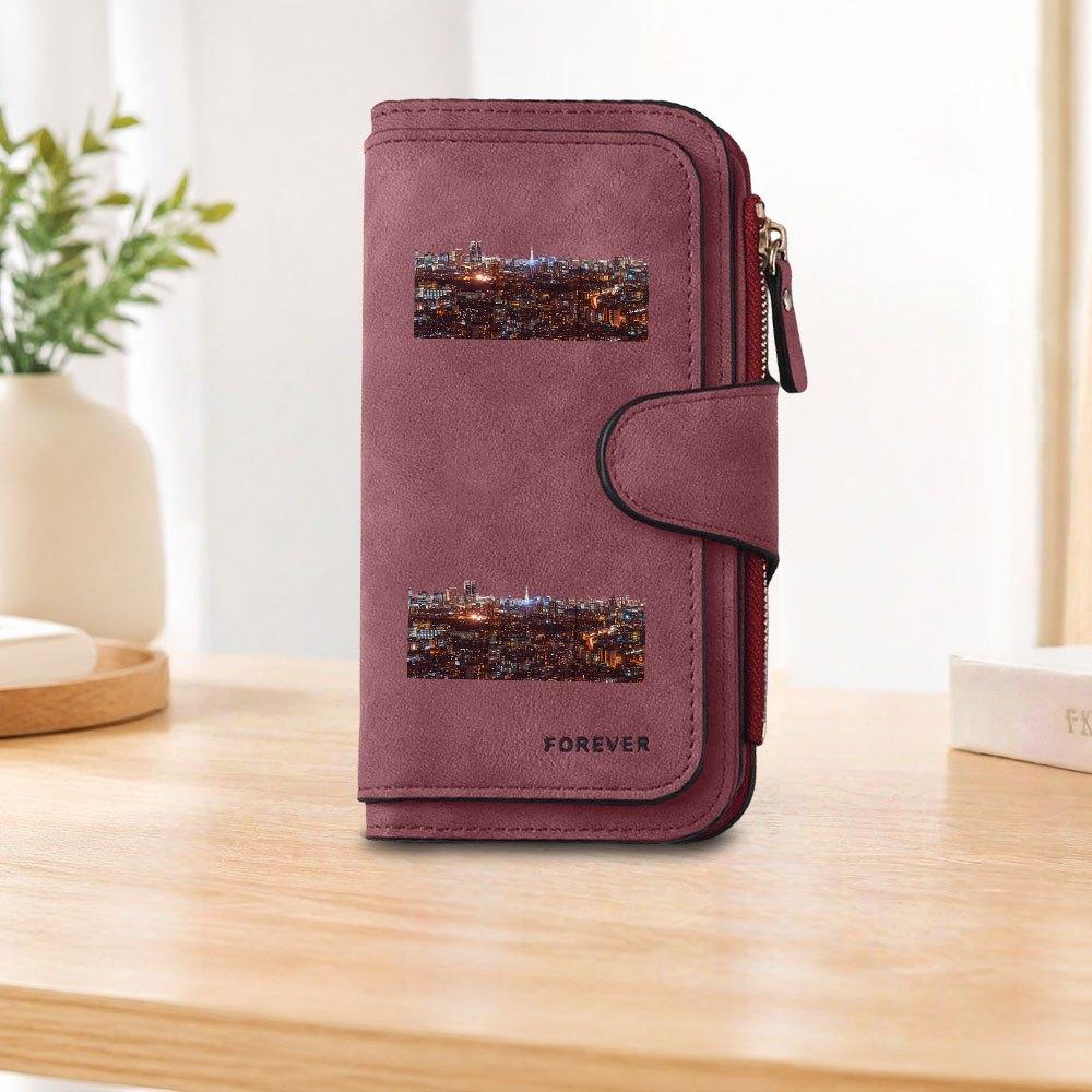 Tokyo Night View Long Zipper Wallet Large Capacity Card Holder Unisex Clutch Bag Fashionable Zipper Coin Purse Durable Multi functional Daily Use